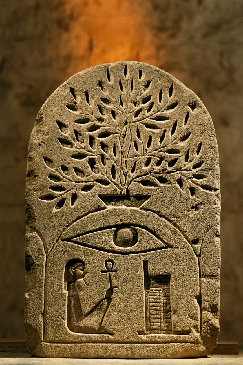 Hiekkakivinen stela Osiris-jumalalle, 2002 (kuva). tekijältä Kenneth Garrett