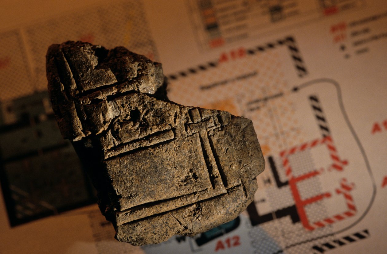 Urkesh, Hurrian valtakunta, Syyria, 2400 eKr., Giorgio Buccellati, palatsin pohjapiirustus, 2004 (kuva) tekijältä Kenneth Garrett