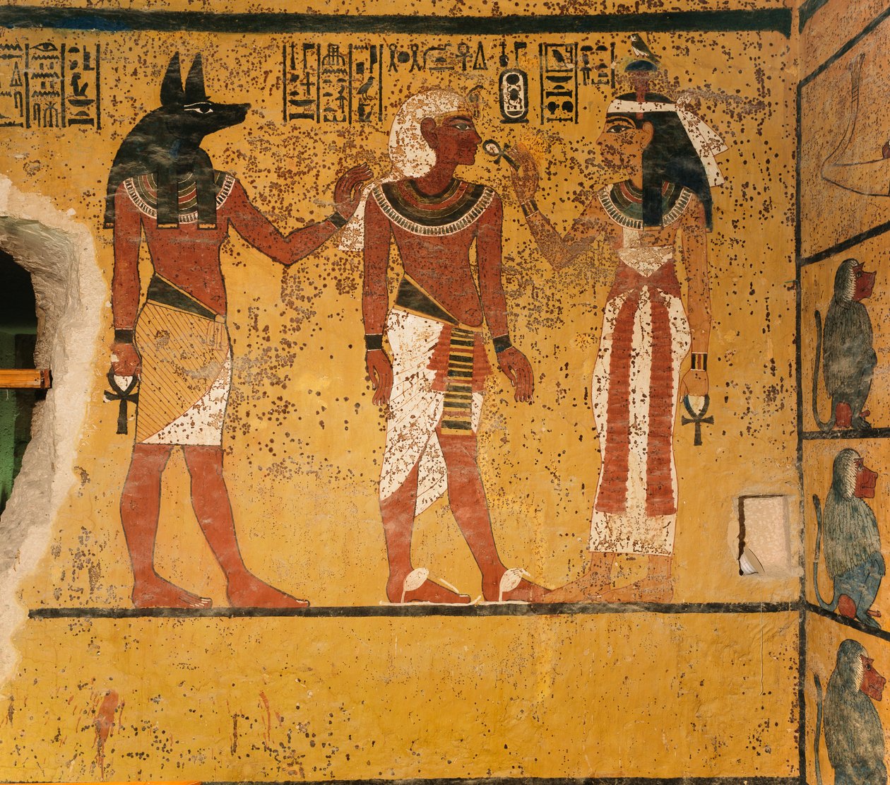 Seinämaalaus kuningas Tutankhamonin haudassa; ; Egypti; Uusi valtakunta; Tutankhamon; Valley..., 2003 (kuva) tekijältä Kenneth Garrett