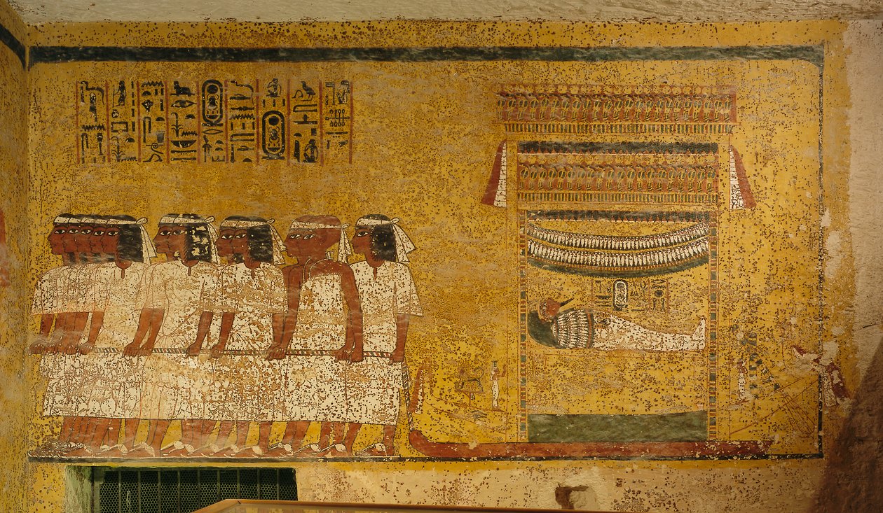 Seinämaalaus kuningas Tutankhamonin haudassa; Egypti; Uusi valtakunta; Tutankhamon;..., 2003 (kuva) tekijältä Kenneth Garrett