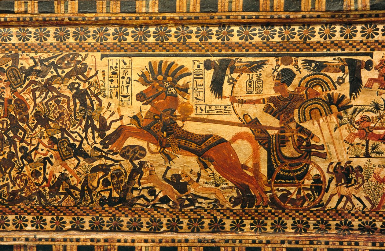 Seinämaalaus kuningas Tutankhamonin haudassa; Kuningas Tutankhamon; Egypti; Uusi valtakunta; Tuta..., 2003 (kuva) tekijältä Kenneth Garrett