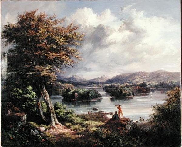 Menteith-järvi (öljy kankaalle) tekijältä Kenneth Macleay