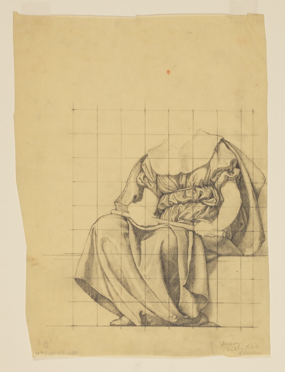 Drapery Study for "Active Life", Lunette hallintorakennuksessa, Oberlin College, Oberlin, OH tekijältä Kenyon Cox
