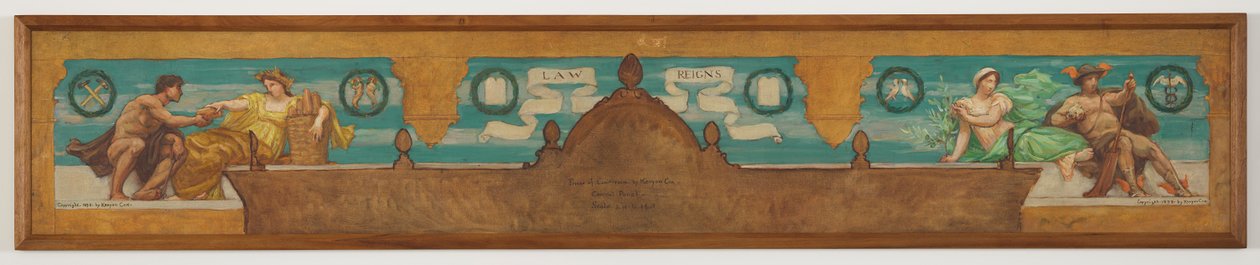 Law Reigns, tutkimus The Reign of Lawn keskuspaneelille, Frieze muutoksenhakutuomioistuimelle, New York tekijältä Kenyon Cox