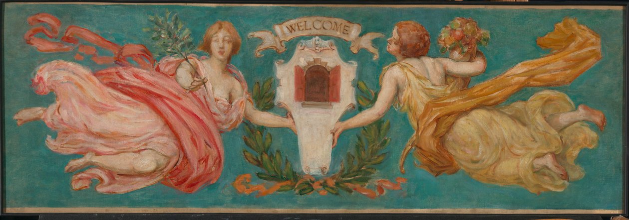Seinämaalauksen opiskelu Hotel Manhattanissa, Peace and Plenty, n. 1901. tekijältä Kenyon Cox