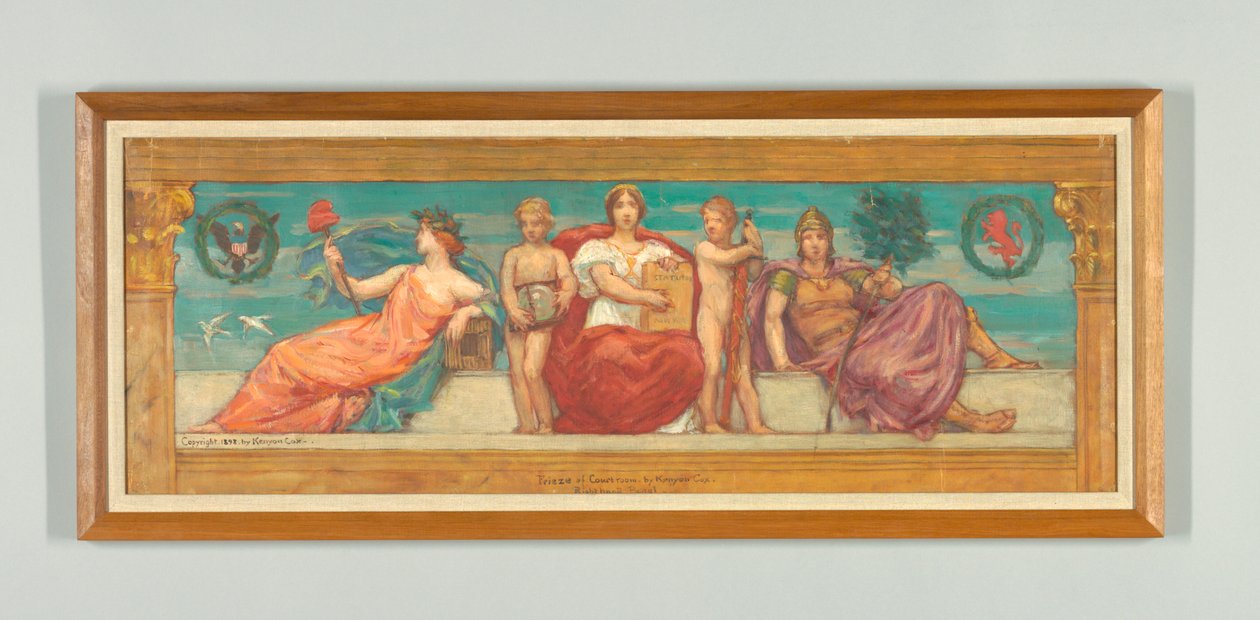The Statute Law, Study for Right Panel of "The Reign of Law", Frieze muutoksenhakutuomioistuimelle, New York tekijältä Kenyon Cox