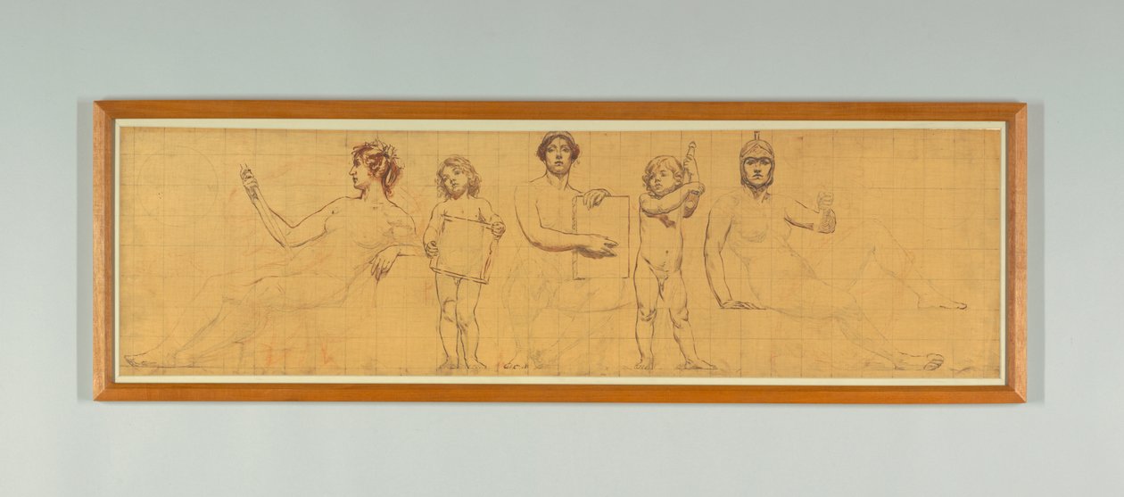 The Statute Law, Study for Right Panel of "The Reign of Law", Frieze muutoksenhakutuomioistuimelle, New York tekijältä Kenyon Cox