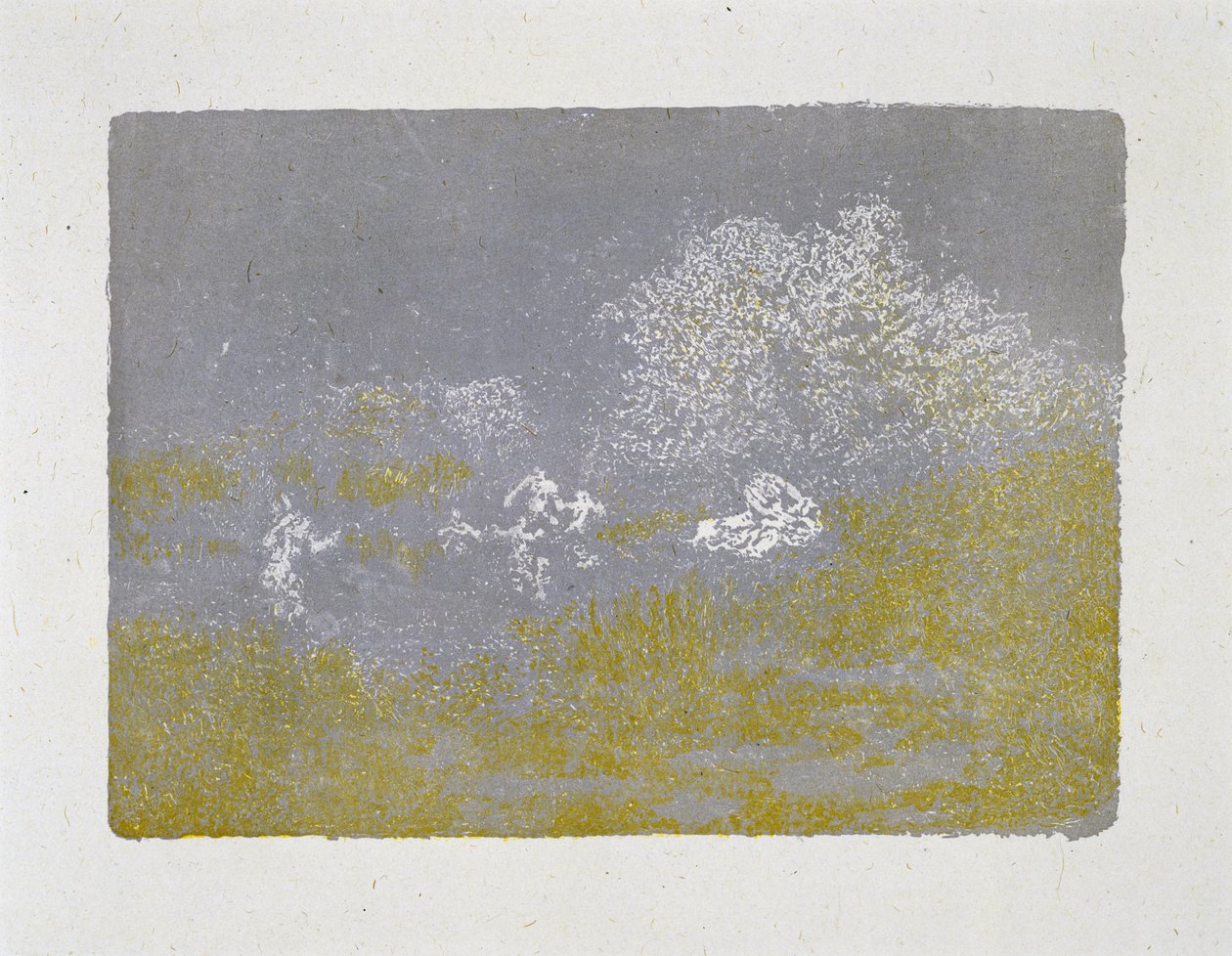 Femme dans le compagne (Naiset maalla), 1900 (värilitografia) tekijältä Ker Xavier Roussel