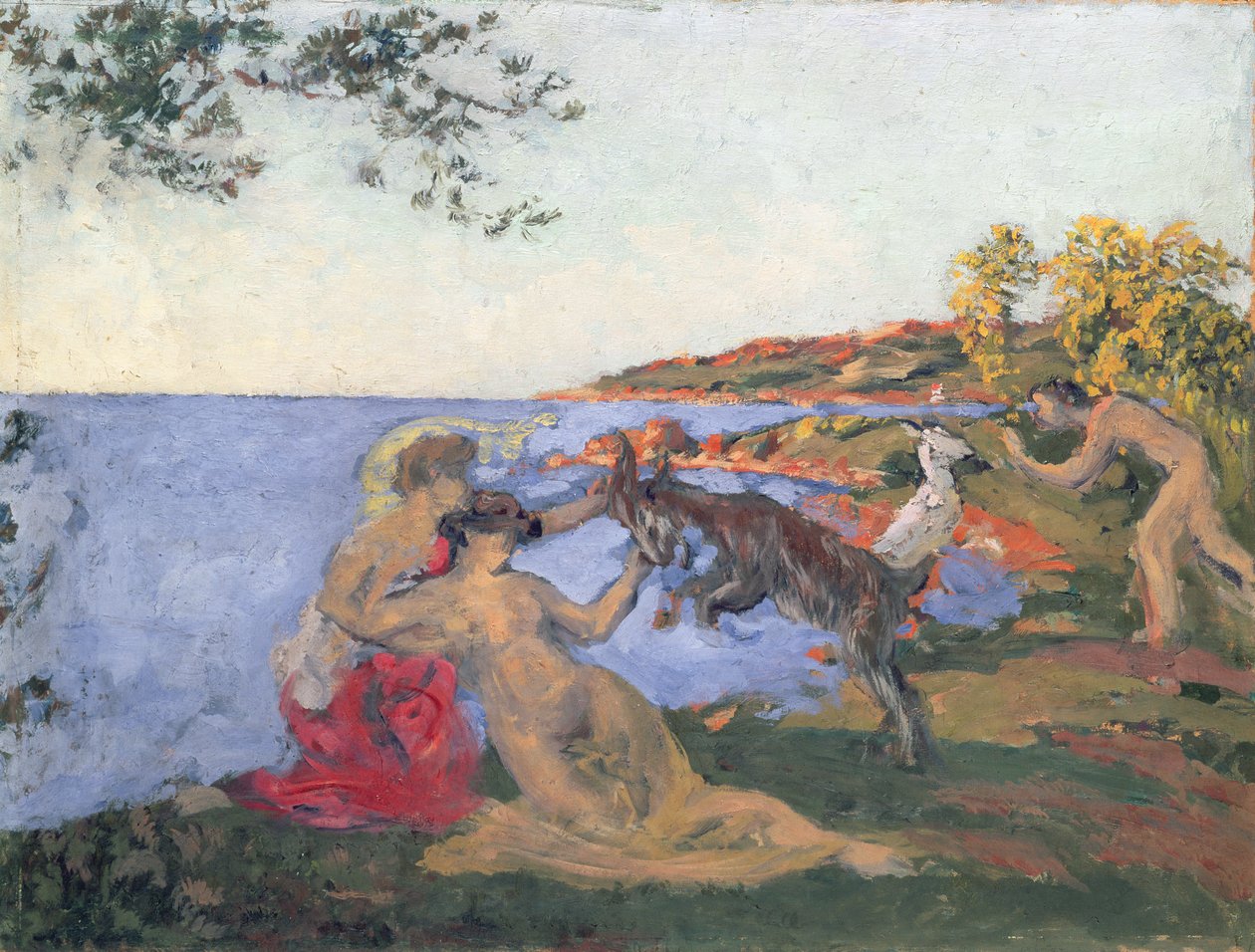 Mytologinen kohtaus, n. 1903 (öljy pahville) tekijältä Ker Xavier Roussel