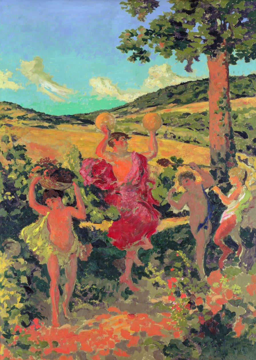 Bacchuksen voitto (Fete Champetre), 1911-13 tekijältä Ker Xavier Roussel