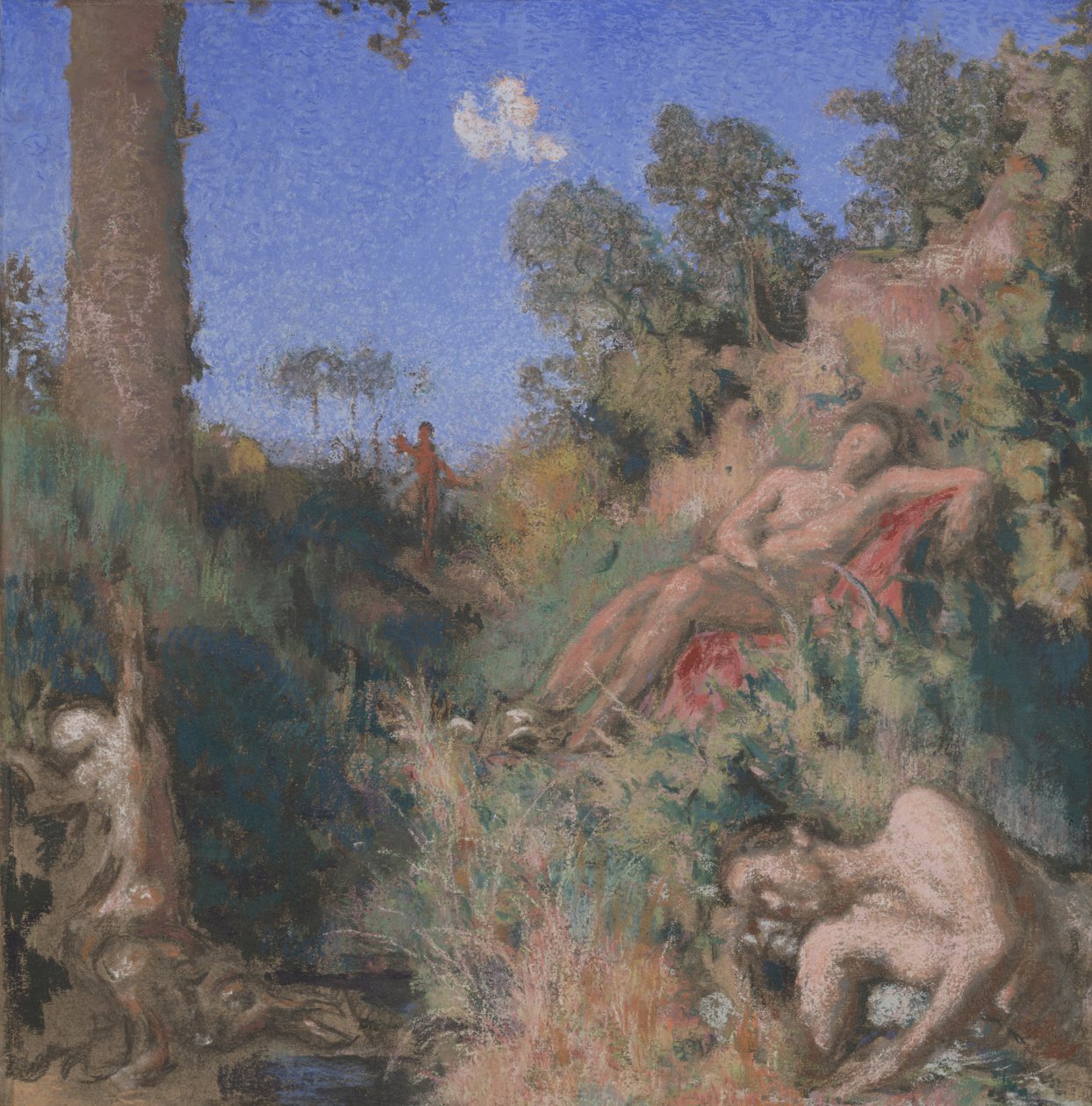 Kylpylät, n. 1903 (pastelli ja akvarelli kartongille) tekijältä Ker Xavier Roussel