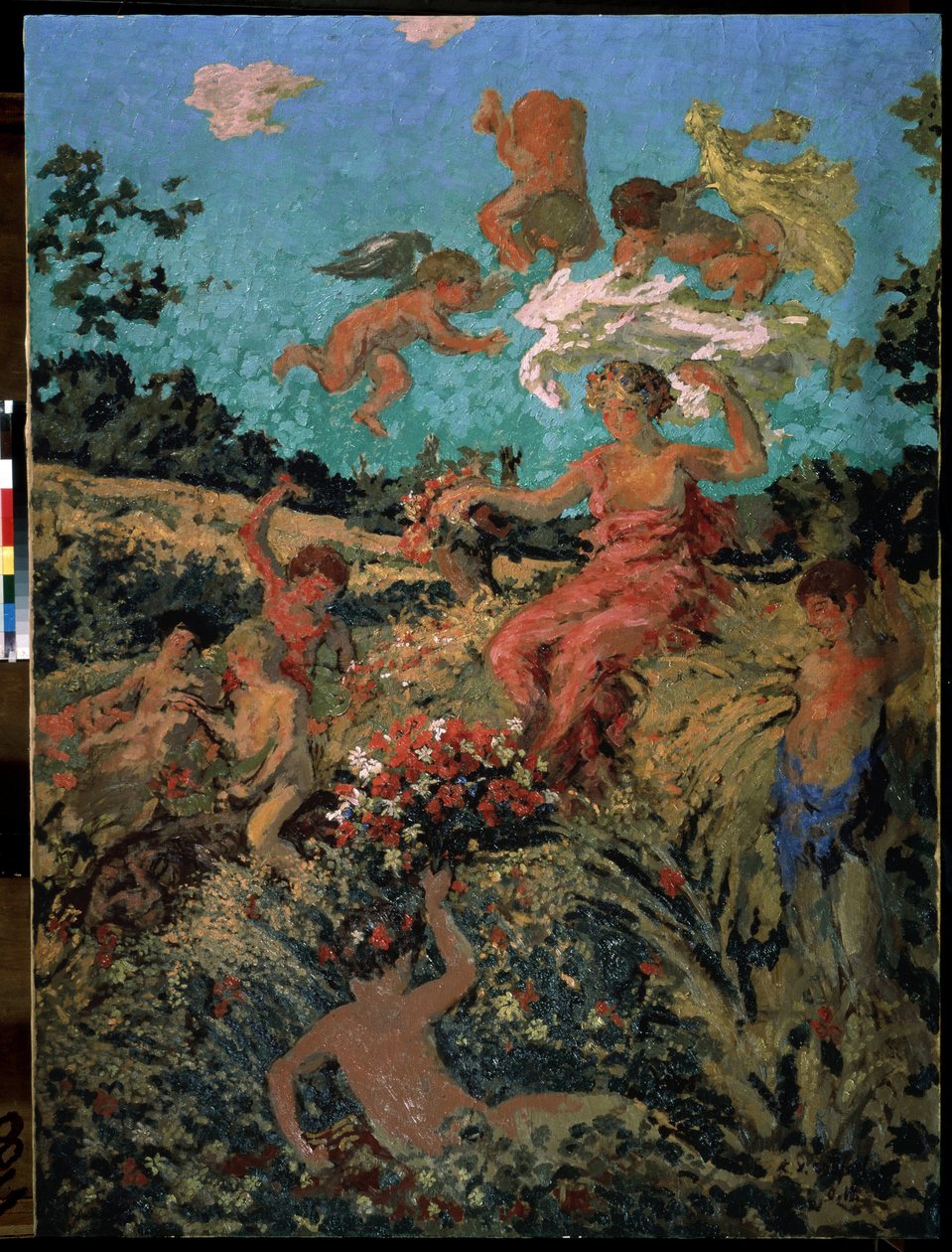 ""Fete champetre, ete"" (maafestivaali, kesä) Ker-Xavier (Ker Xavier) Rousselin (1867-1944) maalaus 1911-1913 Nabis Moskova, Pushkin-museo tekijältä Ker Xavier Roussel