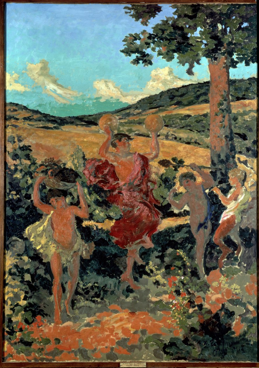 "Fete Champetre tai Bacchuksen voitto" (Country Festival) Ker-Xavier (Ker Xavier) Roussel (1867-1944) maalaus 1911-1913 Nabis Pietari, Eremitaaši tekijältä Ker Xavier Roussel
