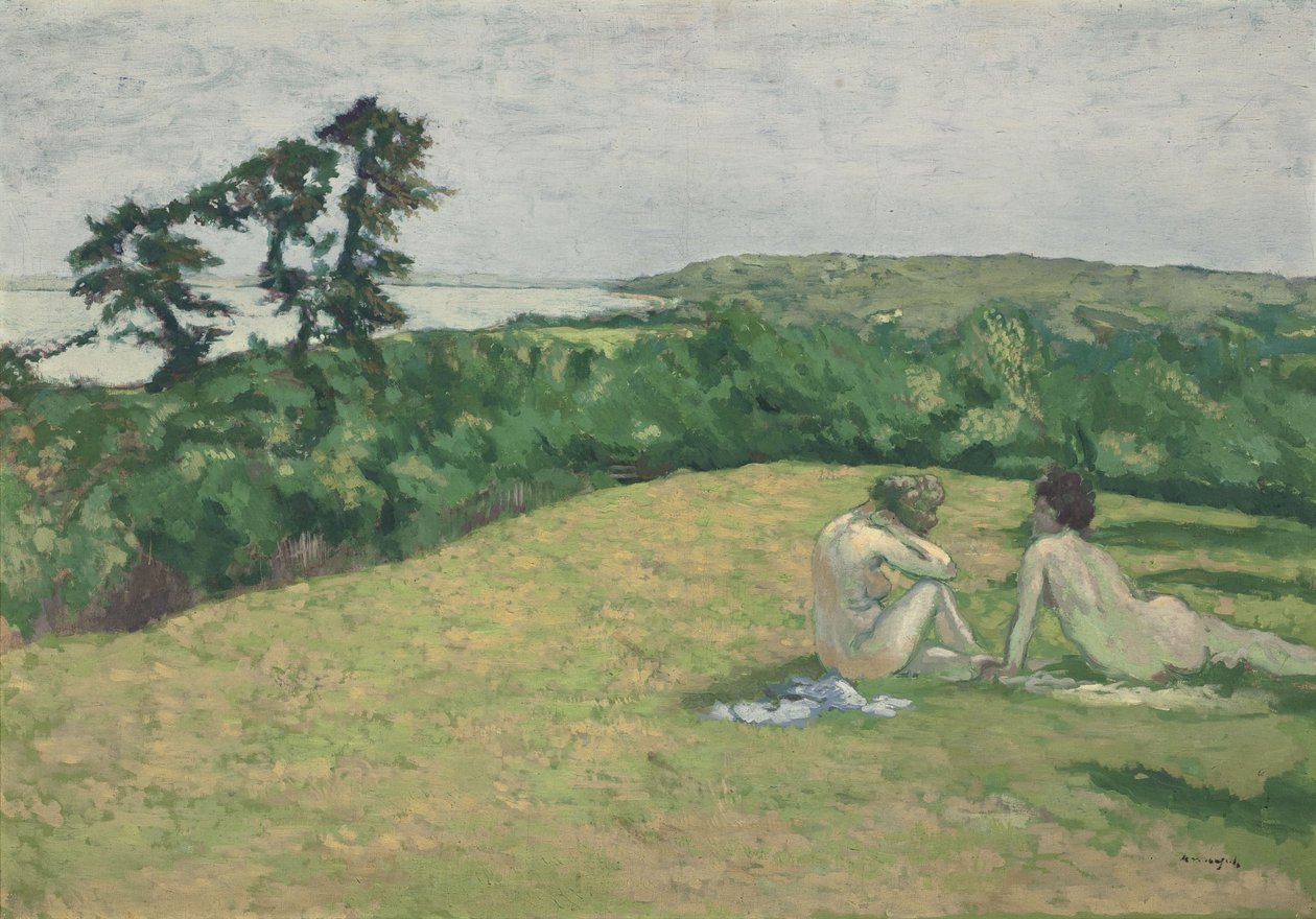 Meren edessä (Varengeville), ennen vuotta 1910 (öljy kankaalle). tekijältä Ker Xavier Roussel
