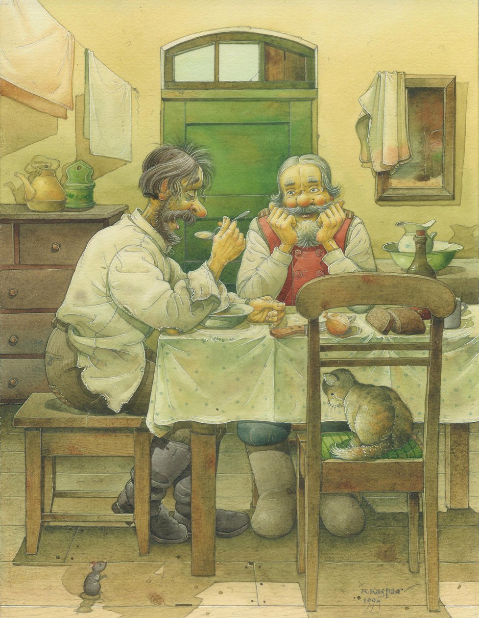 Venäjän kohtaus 06, 1994 (wc paperilla) tekijältä Kestutis Kasparavicius