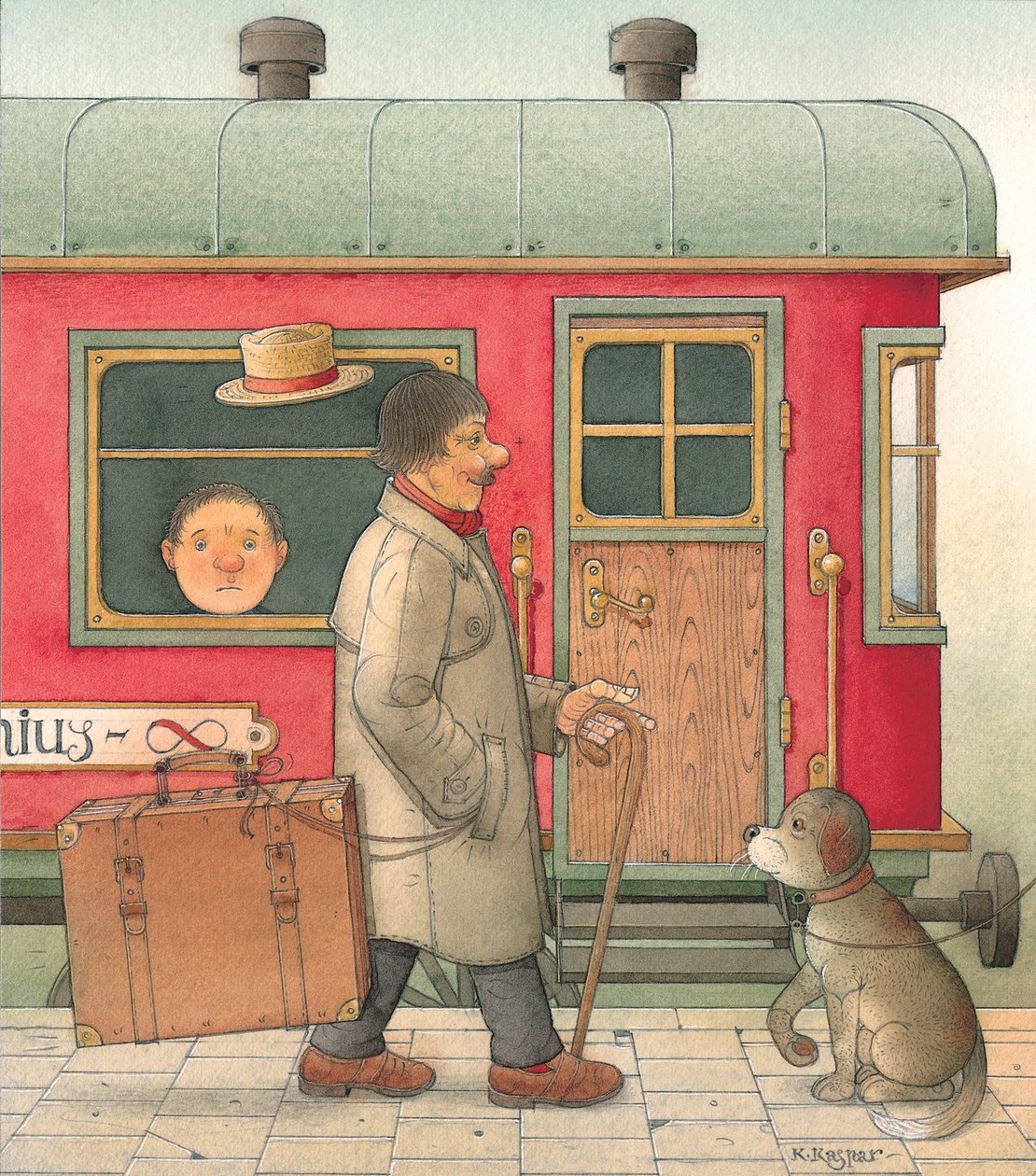 Matkalaukku, 2006 (wc paperilla) tekijältä Kestutis Kasparavicius