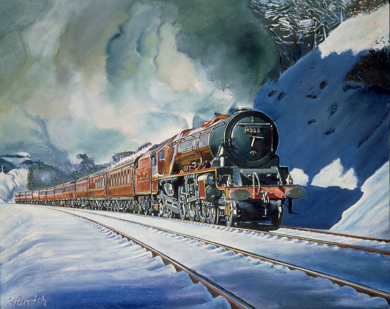 Huonekalut ja erilaiset esineet 1100- ja 1300-luvuilta tekijältä Kevin Guild of Railway Artist Parrish