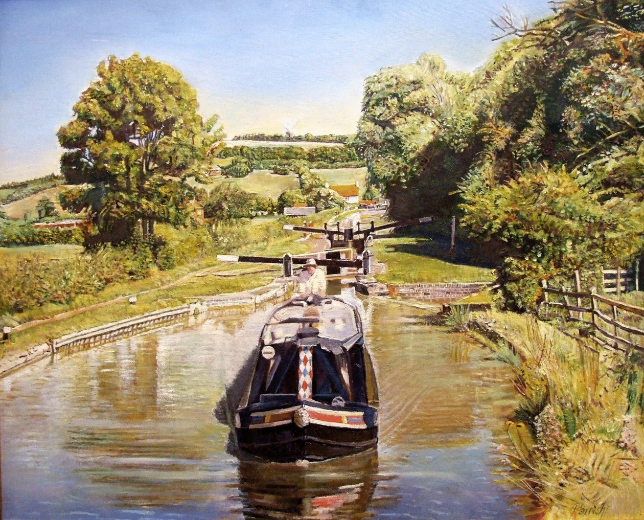 Napton Top Lock, 2008 tekijältä Kevin Guild of Railway Artist Parrish