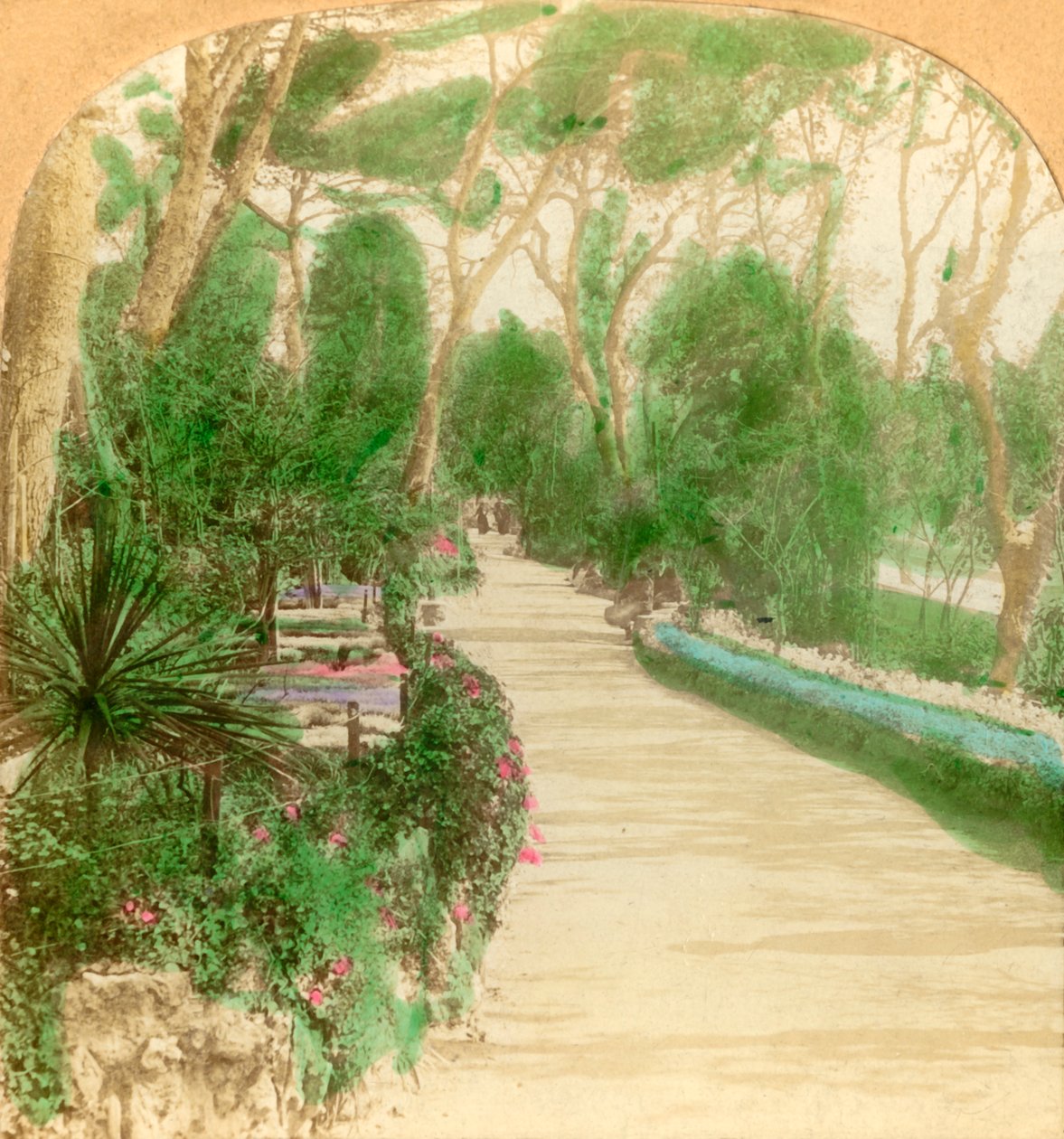 Promenade, Alameda Garden, Gibraltarin kallio, 1896. tekijältä Keystone View Company