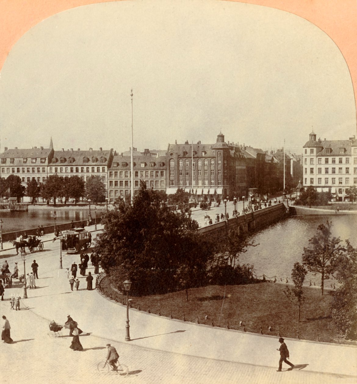 Queen Louise Bridge, Kööpenhamina, Tanska, 1901. tekijältä Keystone View Company