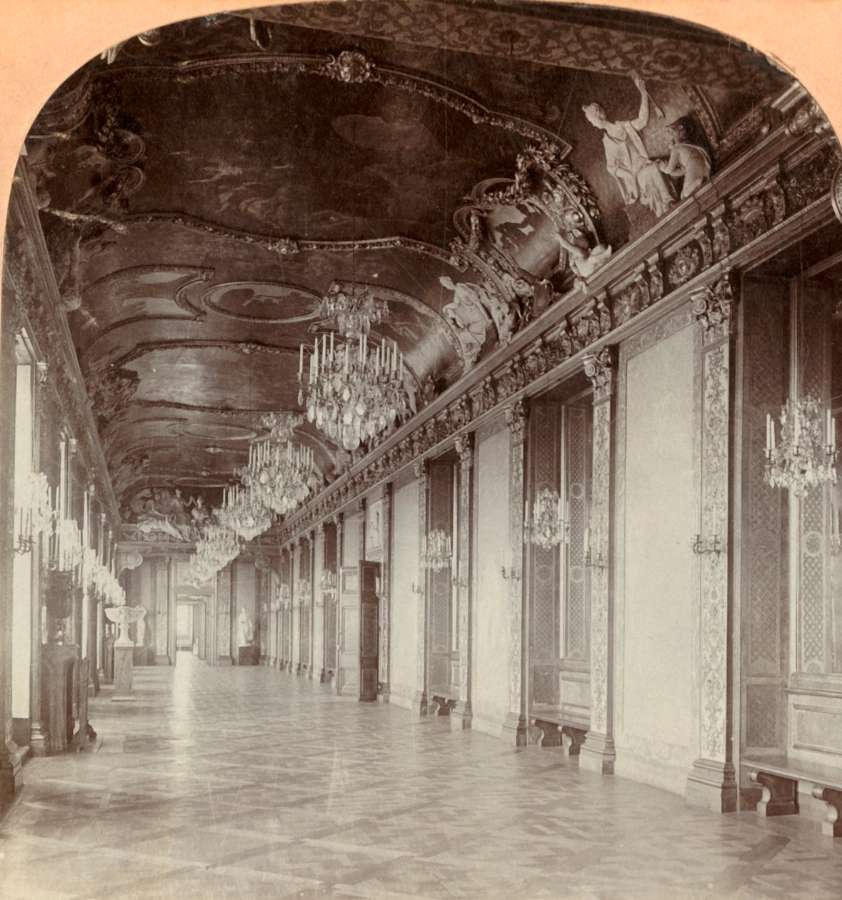 Suuri juhlasali, Kuninkaanlinna, Tukholma, Ruotsi, 1901. tekijältä Keystone View Company