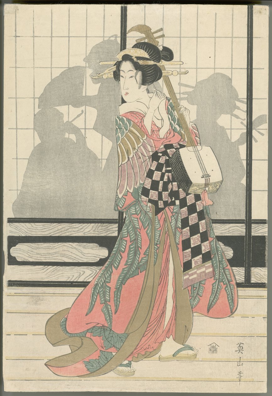Geisha ja shamisen tekijältä Kikukawa Eizan