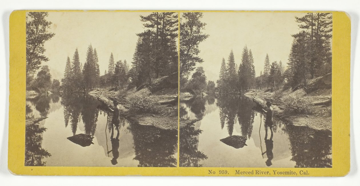Merced River, Yosemite, Kalifornia, 185575. Tekijät: Kilburn Brothers, BW Kilburn. tekijältä Kilburn Brothers, BW Kilburn