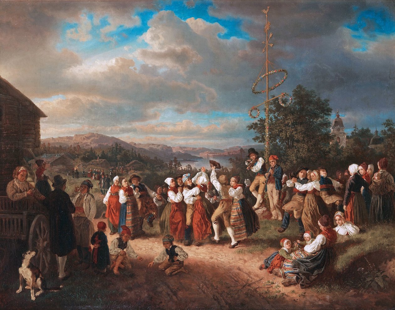 Romantiikka: Juhannustanssi Raettvik par Zollissa, Kilian Christoffer (1818-1860) tekijältä Kilian Christoffer Zoll