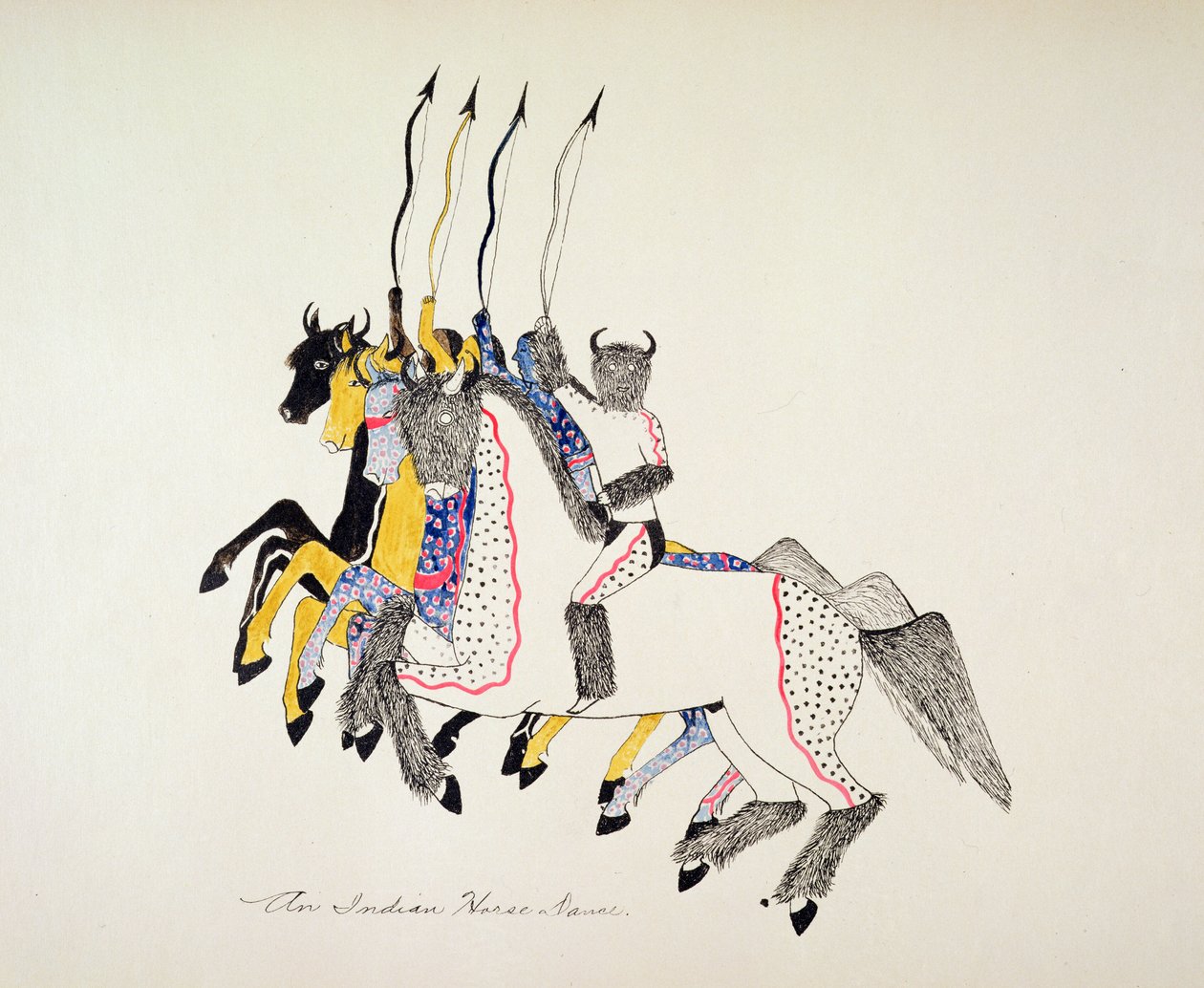 Indian Horse Dance (pigmentti kankaalle) tekijältä Kills Two
