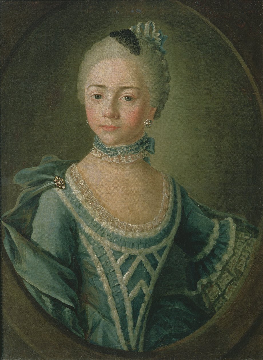 Muotokuva kreivitär Sophie Matiuskinasta (1755-1796), 1763 tekijältä Kirill Inanovich Golovachevsky