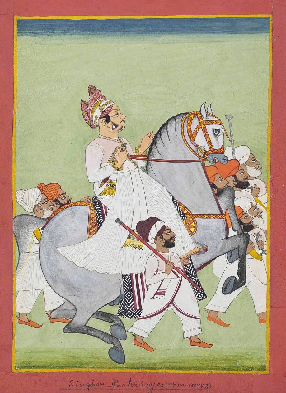 Singhji Motiram G:n ratsastusmuotokuva, 1908/3 tekijältä Kiritaji Bhak