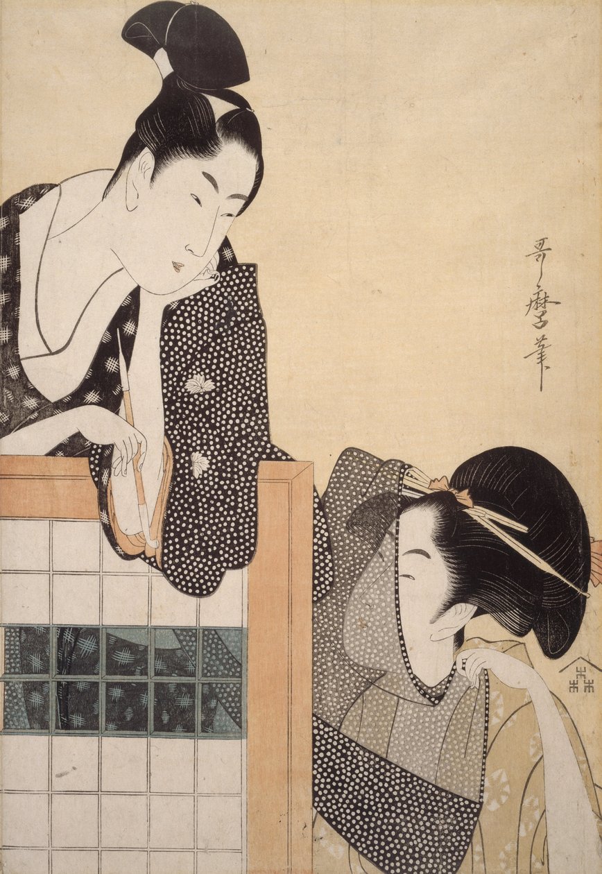 Pari, jossa on pysyvä näyttö tekijältä Kitagawa Utamaro