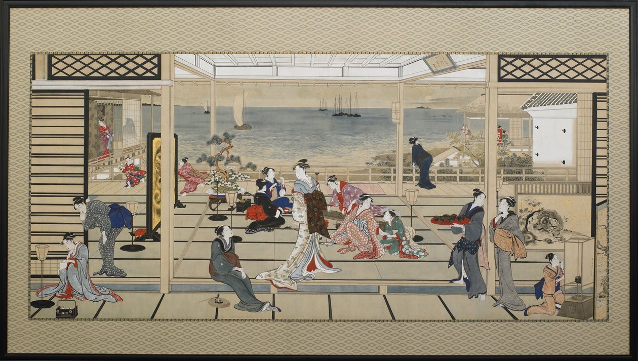 Moonlight Revelry Dozo Sagamissa tekijältä Kitagawa Utamaro