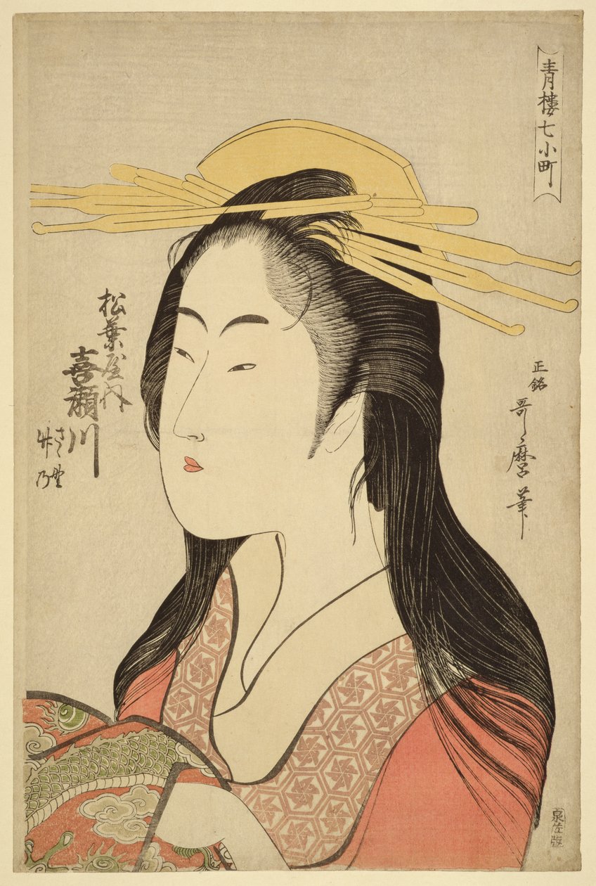 Huonekalut ja erilaiset esineet 1100- ja 1300-luvuilta tekijältä Kitagawa Utamaro