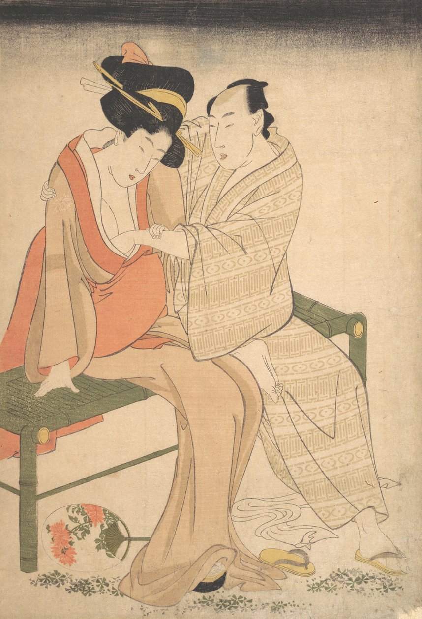 Rakastajapari, 1795. tekijältä Kitagawa Utamaro