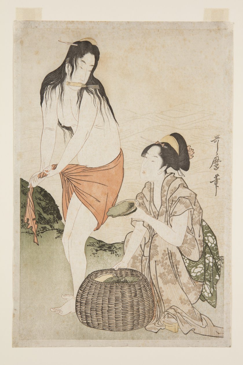 Abalone Divers (värillinen puupalikkaprintti) tekijältä Kitagawa Utamaro