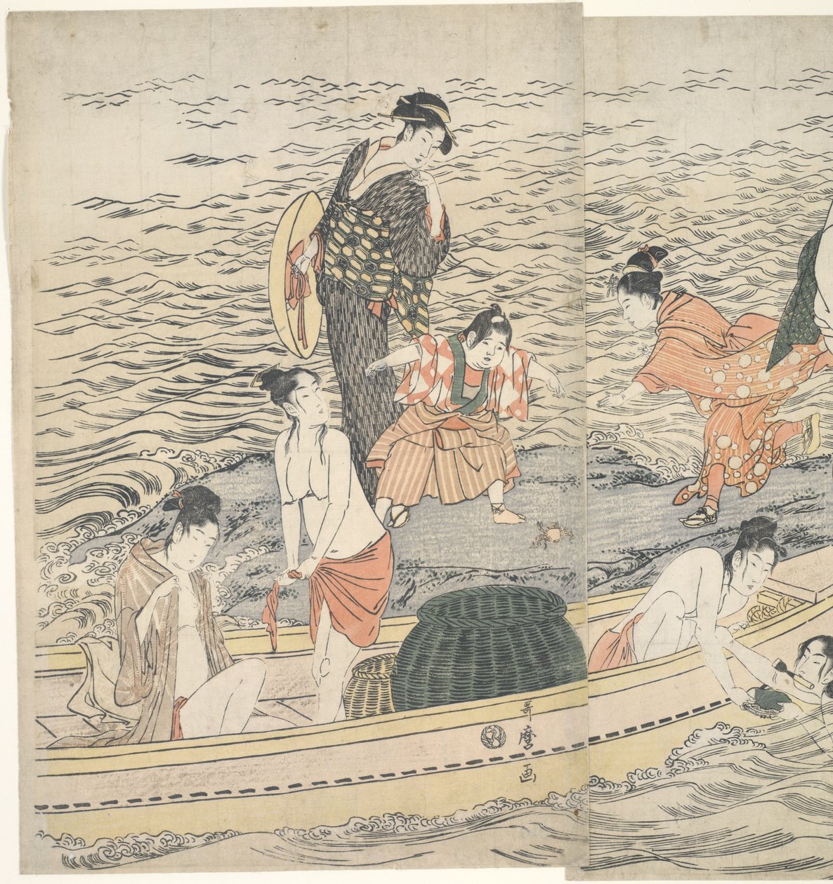 Awabi Shell Divers Enoshimassa tekijältä Kitagawa Utamaro