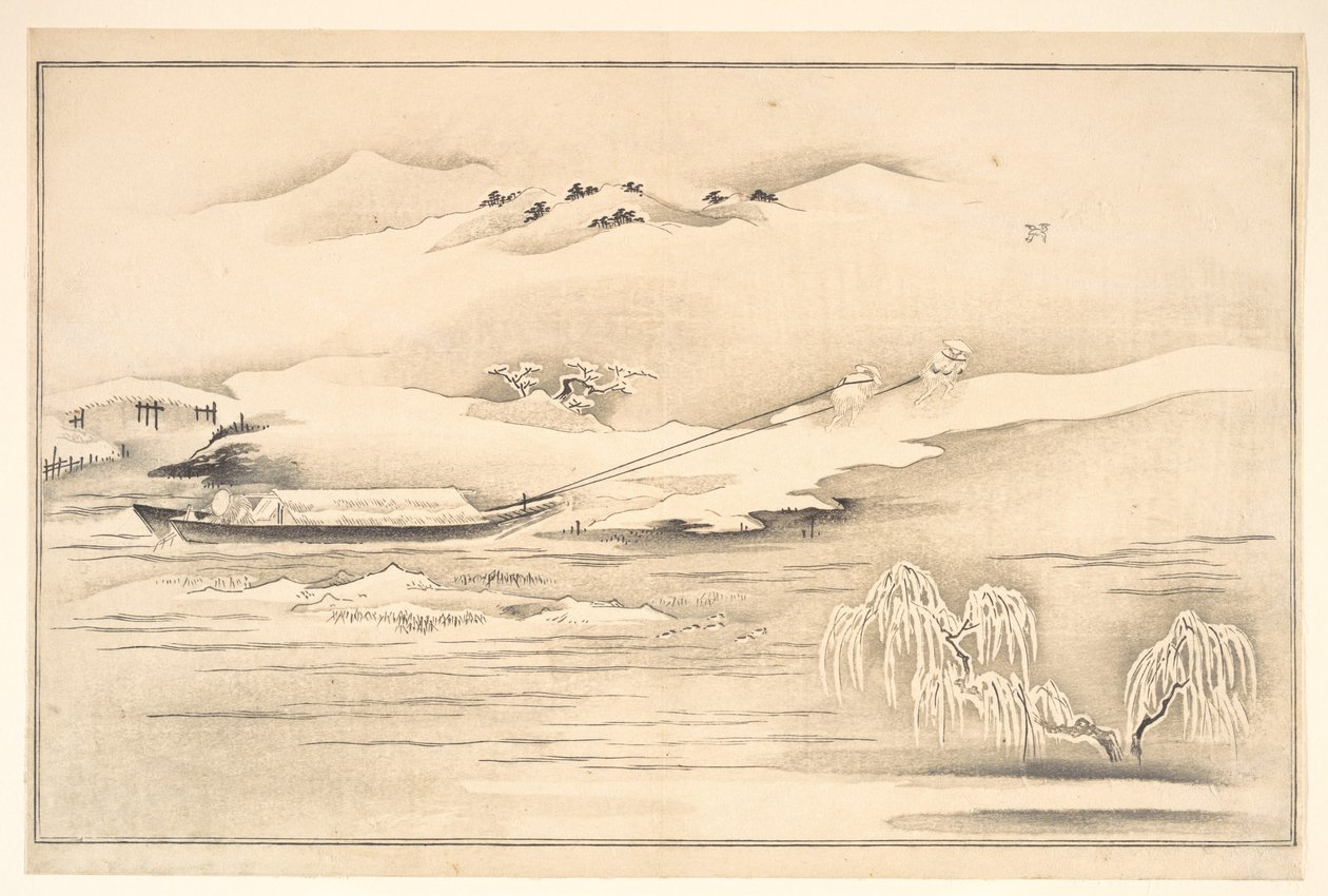 Ehon Ginsekai -kirja (Hopeinen maailma) tekijältä Kitagawa Utamaro
