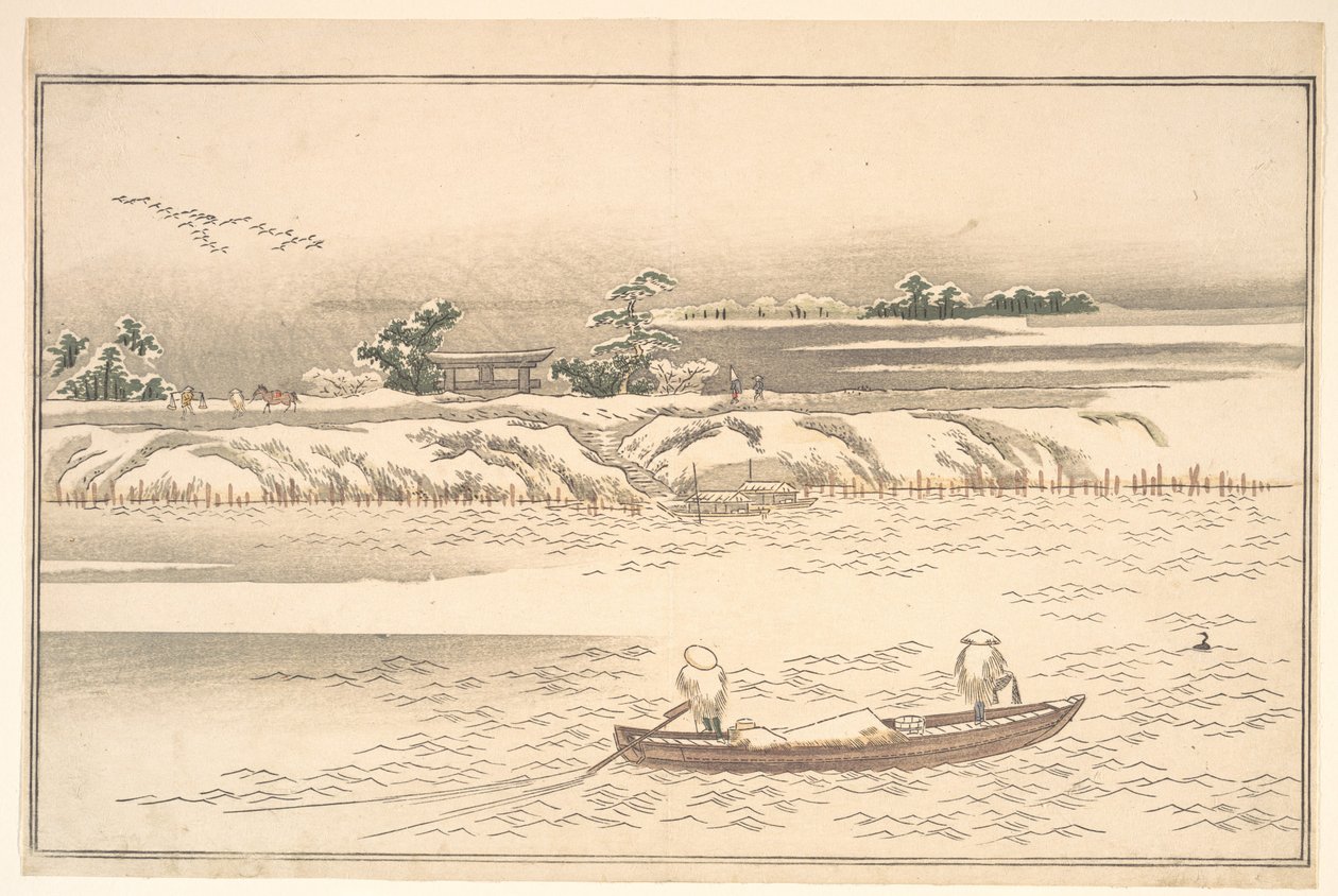 Ehon Ginsekai -kirja (Maailma hopeisena) tekijältä Kitagawa Utamaro