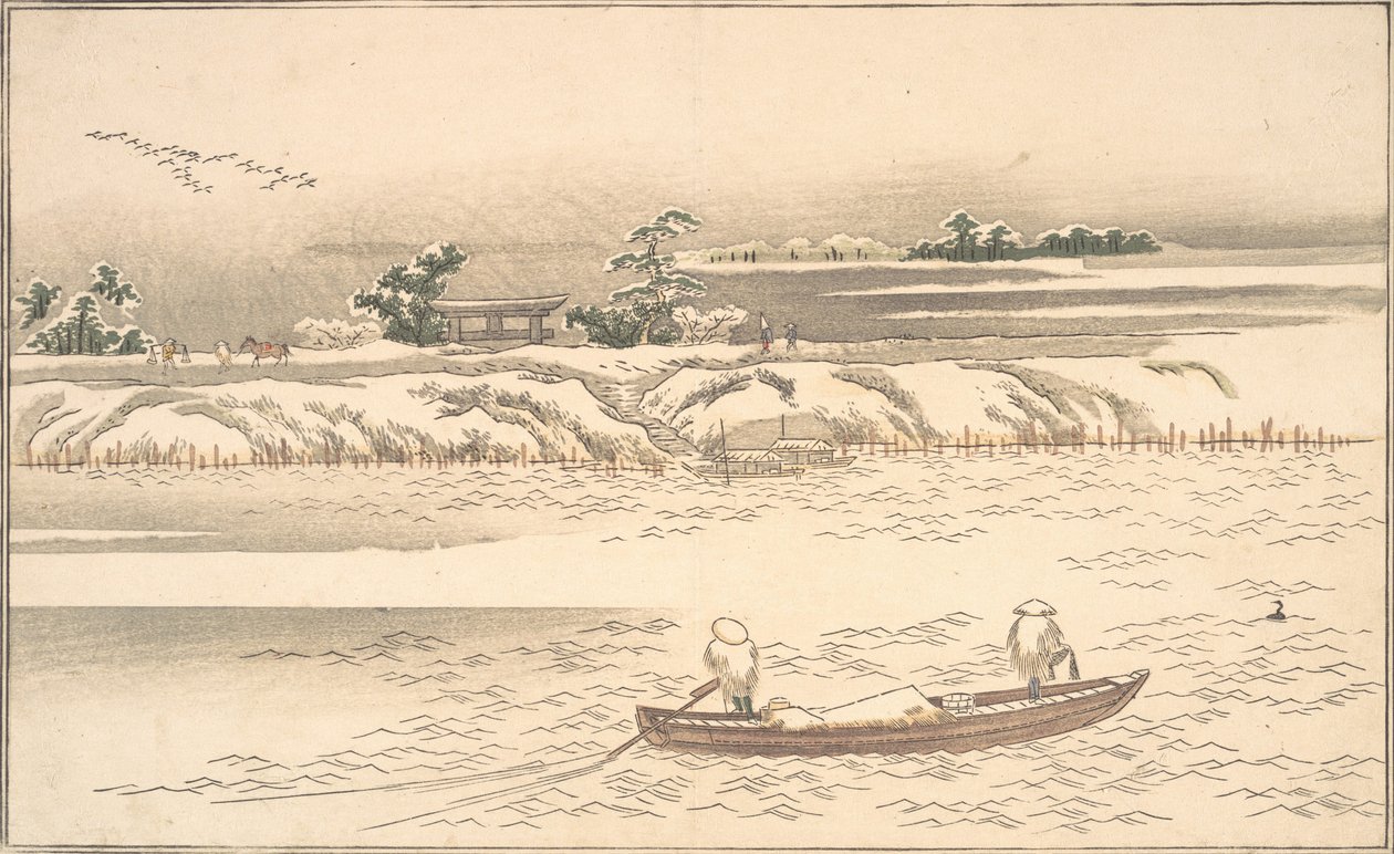 Ehon Ginsekain kirja Maailma hopeana, 1700-luvun loppu - 1800-luvun alku. tekijältä Kitagawa Utamaro