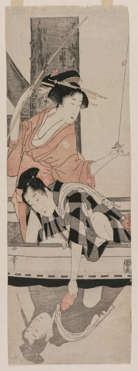 Pariskunta veneessä, c. 1799. tekijältä Kitagawa Utamaro