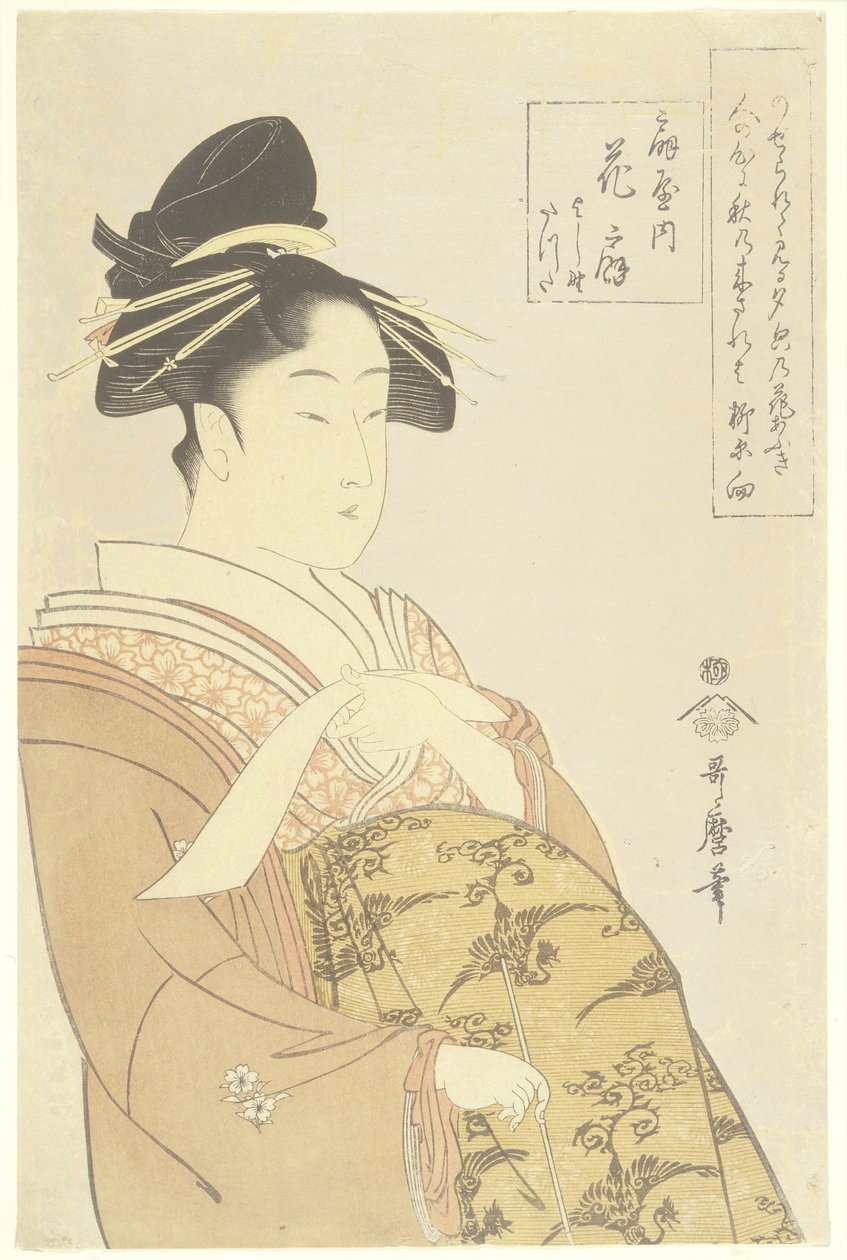 Kurtesaani Hanao_gi O_giya-talosta, 1793-1794 tekijältä Kitagawa Utamaro