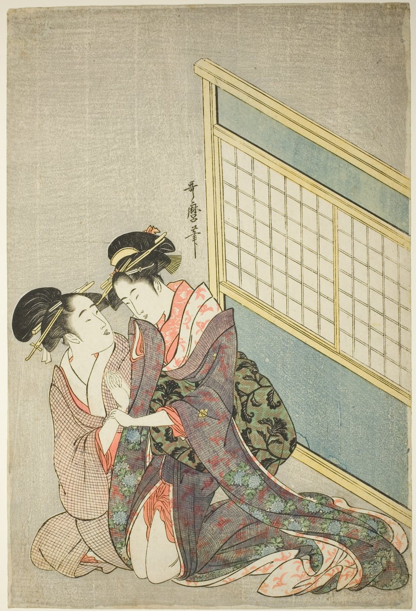Kaksinkertainen tyyny tekijältä Kitagawa Utamaro