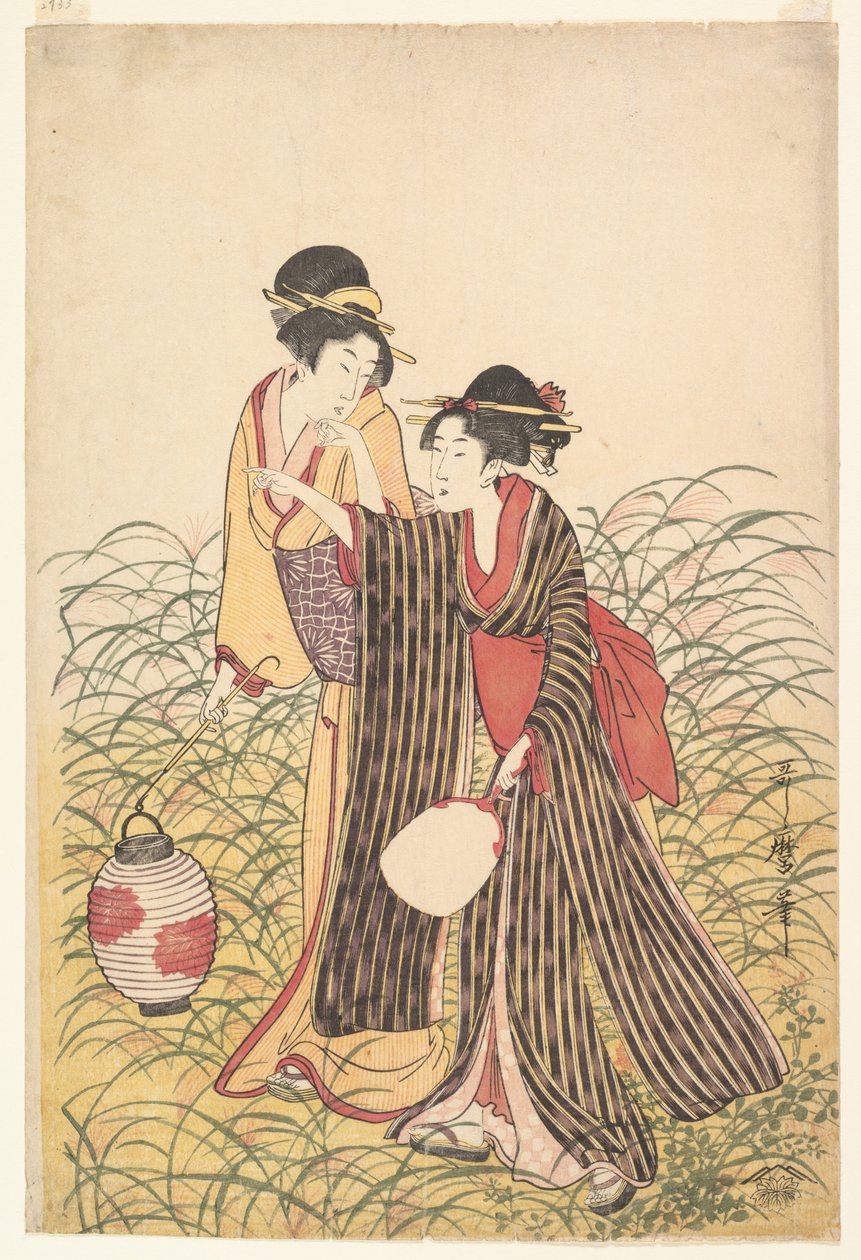 Karkaava rakastavaispari Musashinossa tekijältä Kitagawa Utamaro