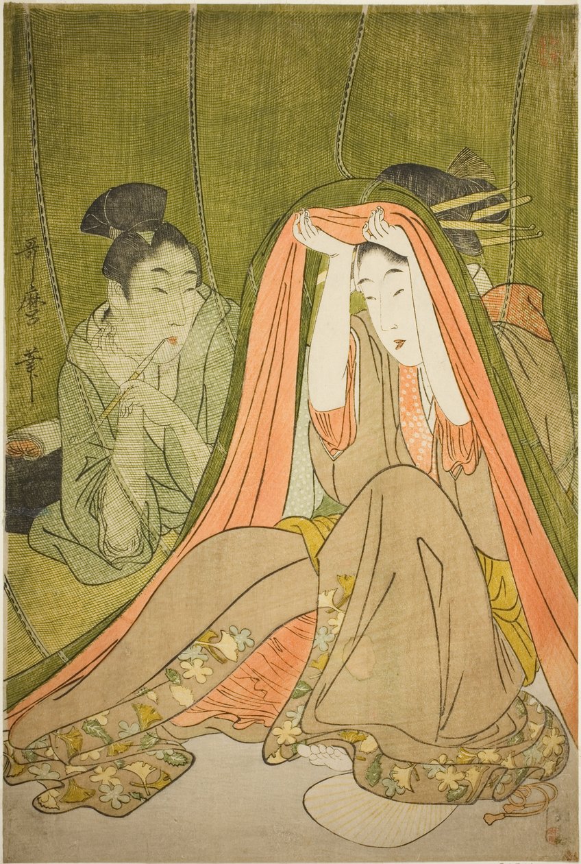 Hyttysverkosta nousemassa tekijältä Kitagawa Utamaro