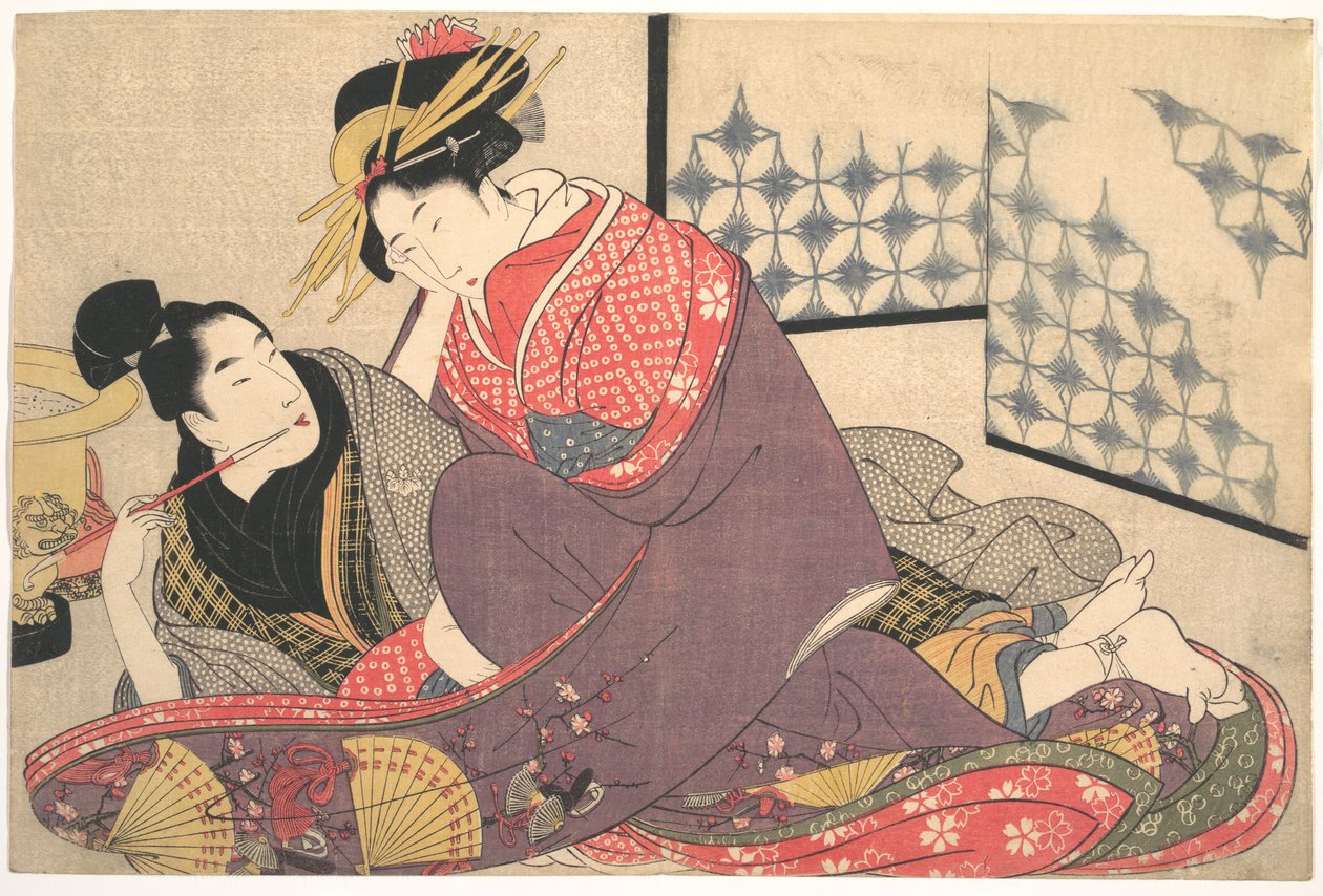 Eroottinen painokuva tekijältä Kitagawa Utamaro