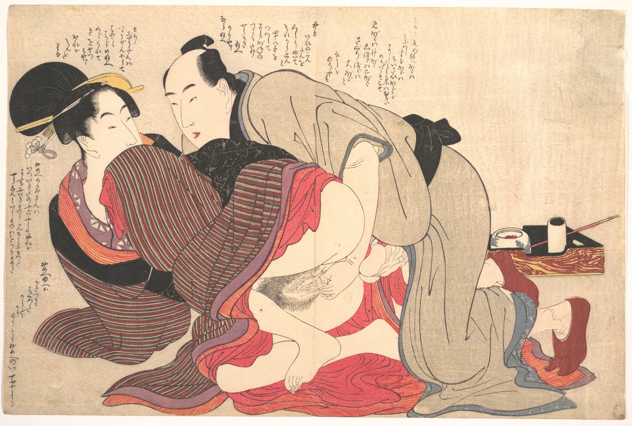 Eroottinen painokuva tekijältä Kitagawa Utamaro