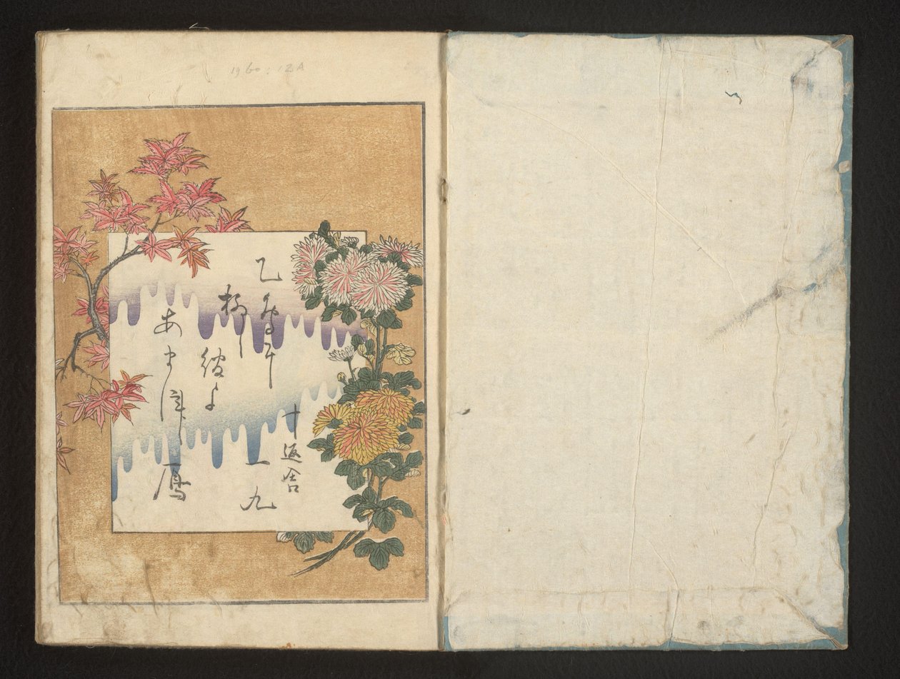 Runo syksyn kukilla tekijältä Kitagawa Utamaro