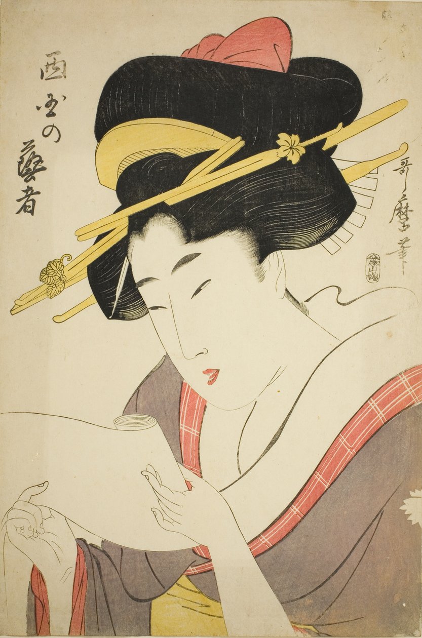 Länsialueen geisha tekijältä Kitagawa Utamaro
