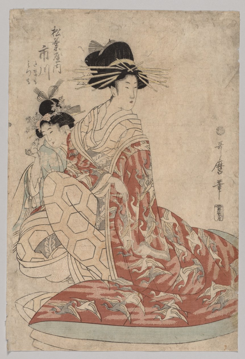Ichikawa männyn neuloja tekijältä Kitagawa Utamaro